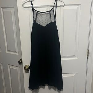 Black altard state tank dress with sheer top size L